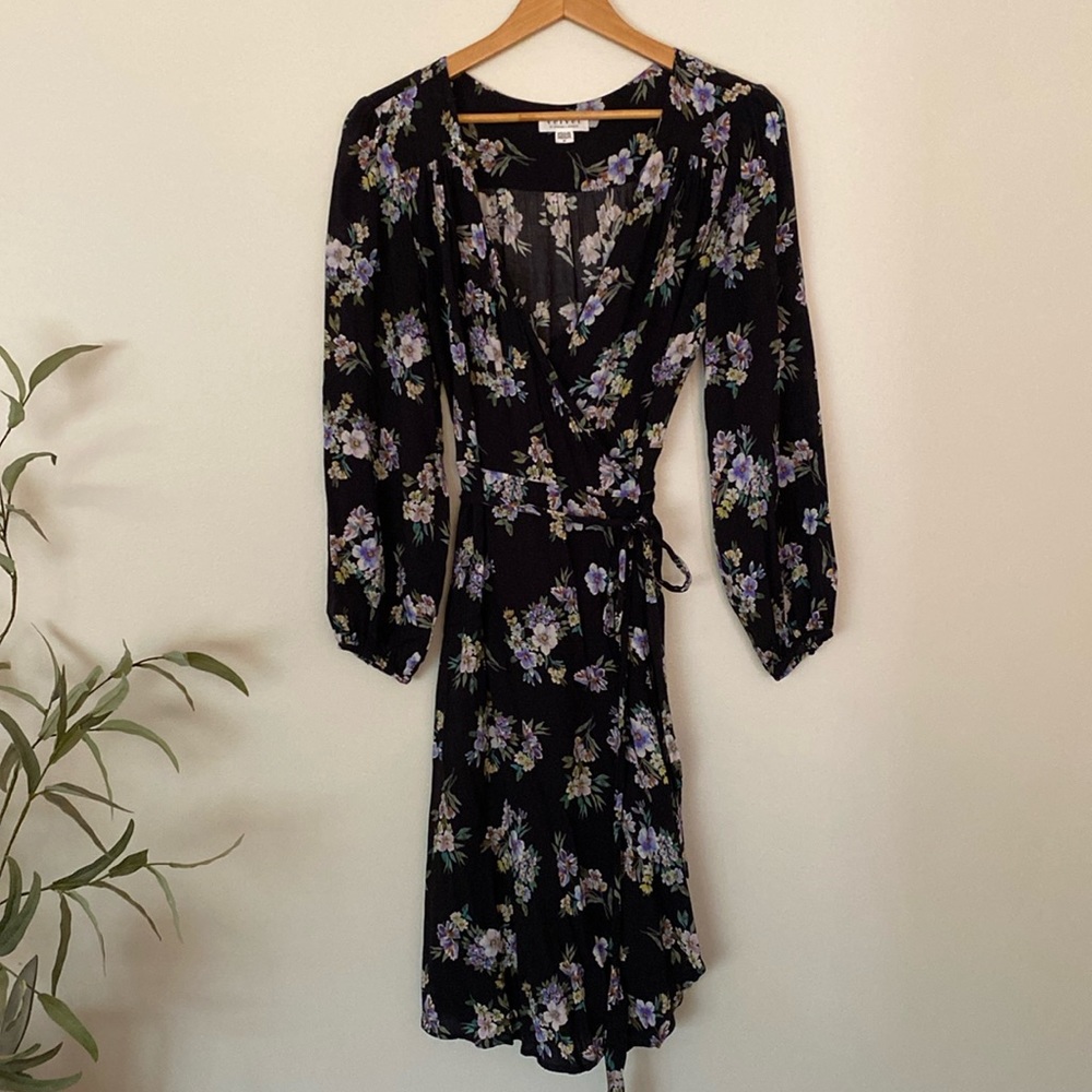 Anthropologie Velvet by Graham & Spencer Pomona Floral Wrap Dress